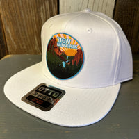 ZION NATIONAL PARK 6 Panel Mid Profile Snapback Hat - White