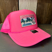 PALM SPRINGS, CALIFORNIA Trucker Hat - Neon Pink