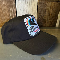 Hermosa Beach SURF HERMOSA :: OPEN DAILY - 5 Panel Hat - Black