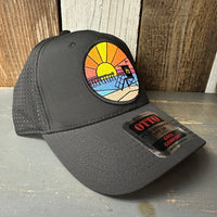 Hermosa Beach OBLIGATORY SUNSET - 6 Panel Low Profile Baseball Cap - Black