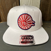 Hermosa Beach CHILL THE 4th OUT! 6 Panel Mid Profile Snapback Hat - White