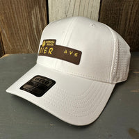 Hermosa Beach PIER AVE - 6 Panel Low Profile Baseball Cap - White
