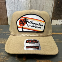 Hermosa Beach RETRO SUNSET Corduroy Baseball Cap - Khaki