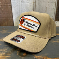 Hermosa Beach RETRO SUNSET Corduroy Baseball Cap - Khaki
