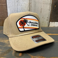 Hermosa Beach RETRO SUNSET Corduroy Baseball Cap - Khaki