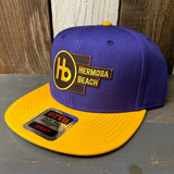 Hermosa Beach THE NEW STYLE 6-Panel Mid Profile Snapback Hat - Purple/Gold