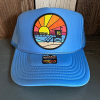 Hermosa Beach OBLIGATORY SUNSET Trucker Hat - Col. Blue