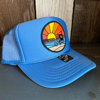 Hermosa Beach OBLIGATORY SUNSET Trucker Hat - Col. Blue