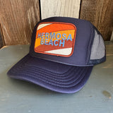 Hermosa Beach GOLF CARTS & YOGA PANTS High Crown Trucker Hat - Navy