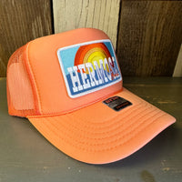 Hermosa Beach 72 & SUNNY High Crown Trucker Hat - Coral