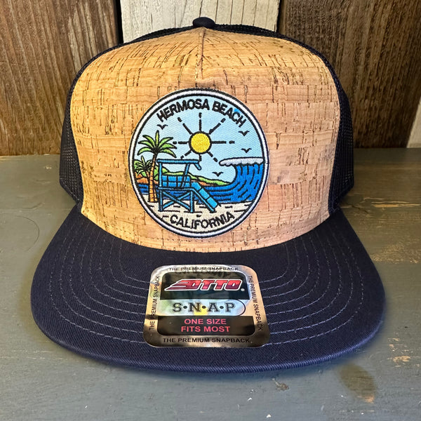 Hermosa Beach SHOREFRONT Trucker Hat - Navy/Cork
