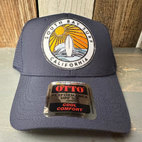 SOUTH BAY SURF CALIFORNIA (Multi Colored Patch) - 6 Panel Low Profile Baseball Cap - Navy