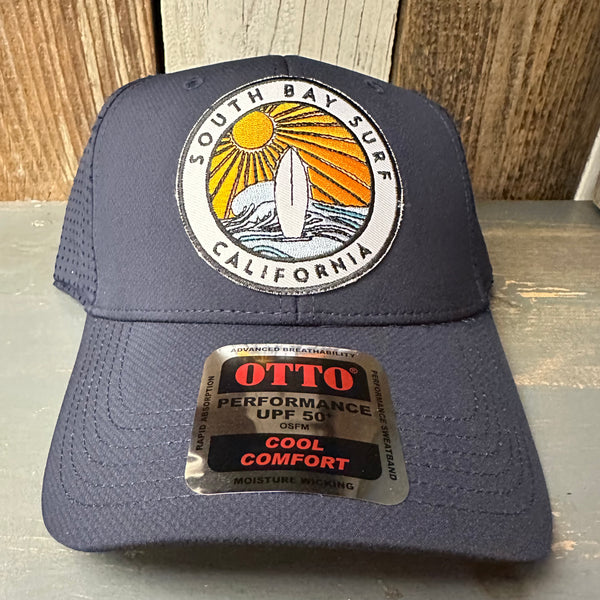 SOUTH BAY SURF CALIFORNIA (Multi Colored Patch) - 6 Panel Low Profile Baseball Cap - Navy