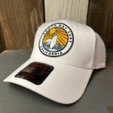 SOUTH BAY SURF CALIFORNIA (Multi Colored Patch) - 6 Panel Low Profile Baseball Cap - White