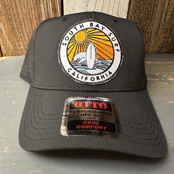 SOUTH BAY SURF (Multi Colored Patch) - 6 Panel Low Profile Baseball Cap - Black