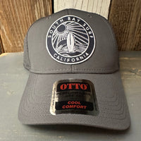SOUTH BAY SURF CALIFORNIA (Navy Colored Patch) - 6 Panel Low Profile Baseball Cap - Charcoal Grey