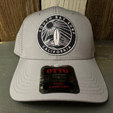 SOUTH BAY SURF CALIFORNIA (Navy Colored Patch) - 6 Panel Low Profile Baseball Cap - Light Grey