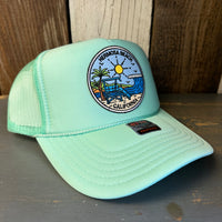 Hermosa Beach SHOREFRONT High Crown Trucker Hat - Seafoam Green