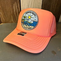 Hermosa Beach SHOREFRONT High Crown Trucker Hat - Coral