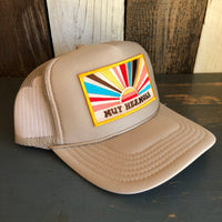 Hermosa Beach MUY HERMOSA High Crown Trucker Hat - Khaki
