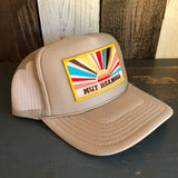 Hermosa Beach MUY HERMOSA High Crown Trucker Hat - Khaki