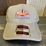 Hermosa Beach MUY HERMOSA :: COASTAL EDITION MINI 6 Panel Low Profile Style Dad Hat - Stone