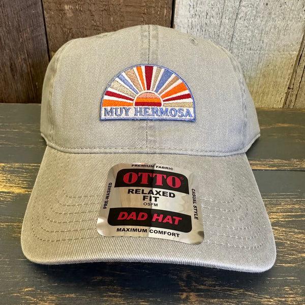 Hermosa Beach MUY HERMOSA :: COASTAL EDITION MINI 6 Panel Low Profile Style Dad Hat - Stone