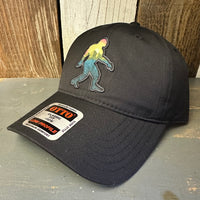 BIGFOOT ADVENTURE PATCH 6 Panel Low Profile Style Dad Hat - Black