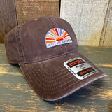 Hermosa Beach MUY HERMOSA :: COASTAL EDITION MINI 6 Panel Low Profile Style Dad Hat - Brown