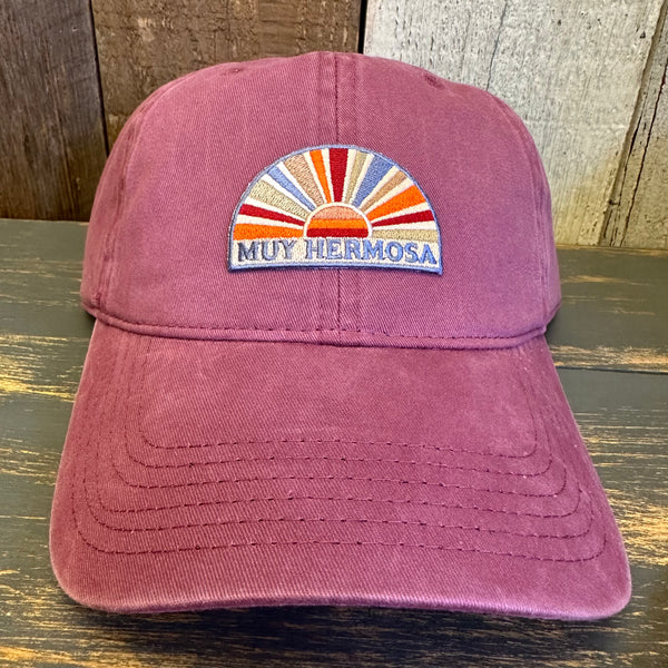 Hermosa Beach MUY HERMOSA :: COASTAL EDITION MINI Low Profile Dad Hat - Maroon