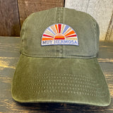 Hermosa Beach MUY HERMOSA :: COASTAL EDITION MINI 6 Panel Low Profile Style Dad Hat - Olive Green