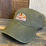 Hermosa Beach MUY HERMOSA :: COASTAL EDITION MINI 6 Panel Low Profile Style Dad Hat - Olive Green