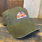 Hermosa Beach MUY HERMOSA :: COASTAL EDITION MINI 6 Panel Low Profile Style Dad Hat - Olive Green