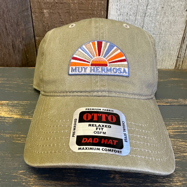 Hermosa Beach MUY HERMOSA :: COASTAL EDITION MINI 6 Panel Low Profile Style Dad Hat - Khaki