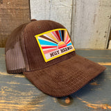 Hermosa Beach MUY HERMOSA 6 Panel Corduroy Trucker Hat - Brown