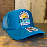 Hermosa Beach 1 to 3 FEET HIGH & RISING Trucker Hat - Turquoise