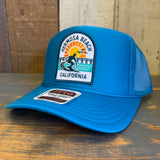 Hermosa Beach 1 to 3 FEET HIGH & RISING Trucker Hat - Turquoise