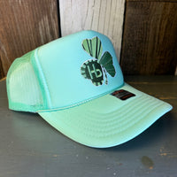 'Limited Edition' GET LUCKY IN HERMOSA High Crown Shamrock Trucker Hat  (GOLD :: GREEN :: WHITE :: SEAFOAM)