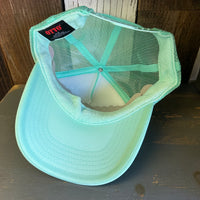 'Limited Edition' GET LUCKY IN HERMOSA High Crown Shamrock Trucker Hat  (GOLD :: GREEN :: WHITE :: SEAFOAM)