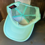 'Limited Edition' GET LUCKY IN HERMOSA High Crown Shamrock Trucker Hat  (GOLD :: GREEN :: WHITE :: SEAFOAM)