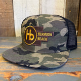 Hermosa Beach THE NEW STYLE Snapback Trucker Hat - Woodland Camo