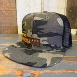 Hermosa Beach HERMOSA AVE Snapback Trucker Hat - Woodland Camo