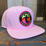 Hermosa Beach OBLIGATORY SUNSET Athletic Performance Snapback Hat - Light Pink