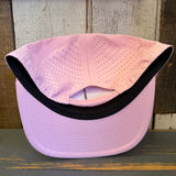 Hermosa Beach SURF HERMOSA :: OPEN DAILY Athletic Performance Snapback Hat - Light Pink