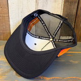SOUTH BAY SURF CALIFORNIA (Black Patch) Side Stripe Snapback Trucker Hat - Black