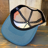 Hermosa Beach MUY HERMOSA Side Stripe Snapback Trucker Hat - Teal