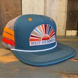 Hermosa Beach MUY HERMOSA Side Stripe Snapback Trucker Hat - Teal