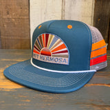 Hermosa Beach MUY HERMOSA Side Stripe Snapback Trucker Hat - Teal