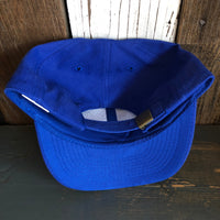 Hermosa Beach CALIFORNIA LICENSE PLATE 6 Panel Mid Profile Baseball Cap - Royal Blue