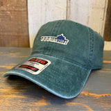 Manhattan Beach PIER & ROUNDHOUSE 6 Panel Low Profile Style Dad Hat - Dark Green